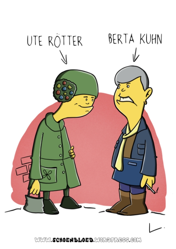 Thomas Luft, Karikatur, Rötter_und_Kuhn